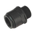 John Guest® Straight Adaptor 15mm x 1/2"BSP - Pack of 2