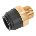 John Guest® Brass Straight Adaptor 28mm x 1"BSPT