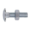 Zinc Plated Coach Bolt & Nut M10 x 40mm, DIN 603 - Pack of 50