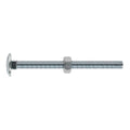 Zinc Plated Coach Bolt & Nut M6 x 75mm, DIN 603 - Pack of 100