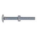 Zinc Plated Coach Bolt & Nut M8 x 75mm, DIN 603 - Pack of 50