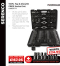 110Pc Tap and Die with FREE Tap Drive Socket Set