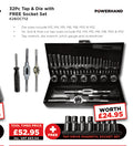 32Pc Tap and Die with FREE Tap Drive Socket Set