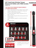 3/8 Torque Wrench 20–120Nm with FREE Sockets