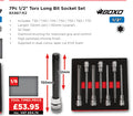 7Pc 1/2 Torx Long Bit Socket Set