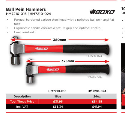 24oz Ball Pein Hammer