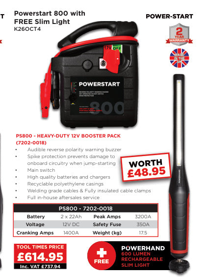Powerstart 800 with FREE Slim Light
