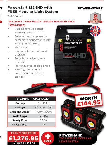 Powerstart 1224HD with FREE Modular Light System