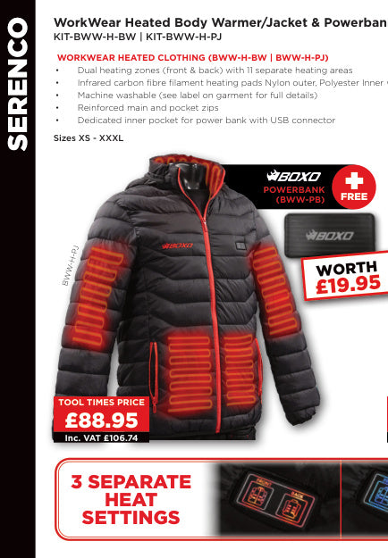 Heated Jacket with FREE Powerbank