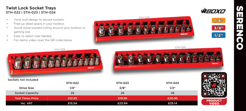 1/2 Twist Lock Socket Tray