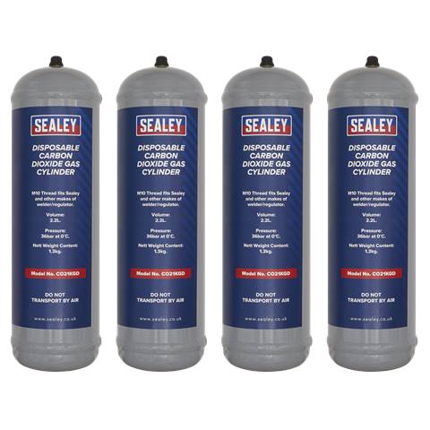 Disposable Carbon Dioxide Gas Cylinder 1.3kg - Pack of 4