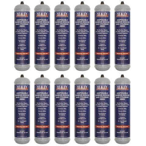 Disposable Carbon Dioxide Gas Cylinder 390g - Box of 12