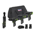 4 x SV10.8 Series Cordless Power Tool Kit 10.8V - 2 Batteries & Euro Plug