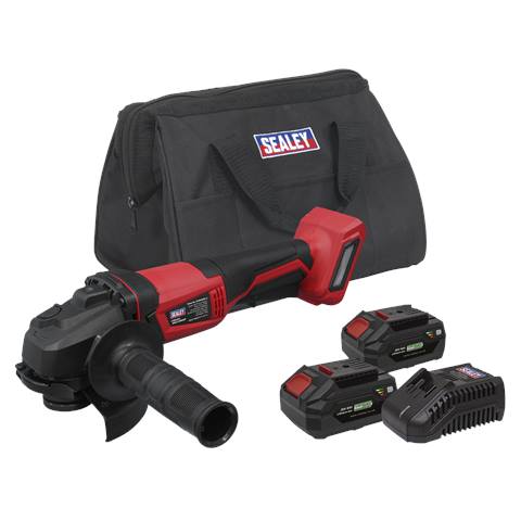 SV20 Series 115mm Cordless Angle Grinder Kit 20V 4Ah - 2 Batteries