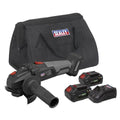 Premier SV20 Series 115mm Brushless Cordless Angle Grinder Kit 20V 4Ah - 2 Batteries