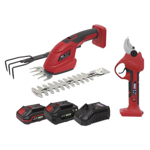 2 x SV20 Series Cordless Power Tool Gardening Kit 20V - 2 Batteries