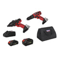 2 x SV20 Series Cordless Power EU Tool Kit 20V Euro Plug - 2 Batteries