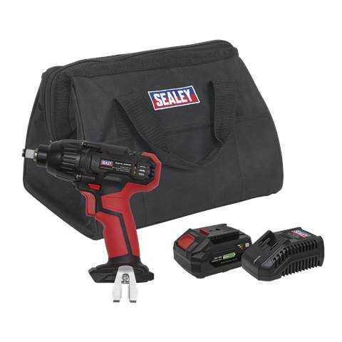 SV20 Series 1/2"Sq Drive Cordless Impact Wrench Kit 20V 4Ah - 2 Batteries