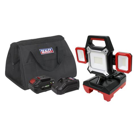 SV20 Series 2-in-1 Cordless/Corded 45W SMD LED Worklight Kit 20V 4Ah