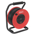 50m Heavy-Duty Cable Reel with Thermal Trip 4 x 230V