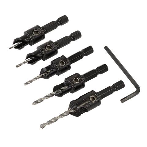 Countersink Drill Bit Set 5pc