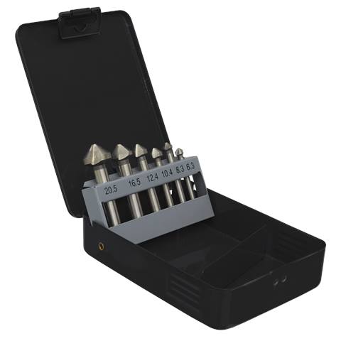 90° Countersink Bit Set 3 x V Flutes 6pc
