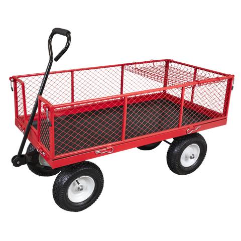 Platform Truck with Sides Pneumatic Tyres 350kg Capacity