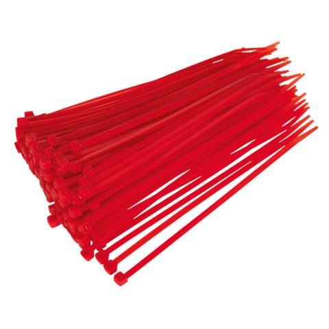 Cable Tie 200 x 4.4mm, Red - Pack of 100