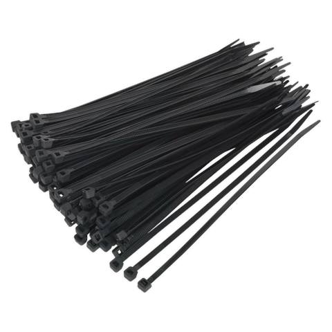 Cable Tie 200 x 4.8mm, Black - Pack of 100