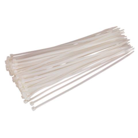 Cable Tie 300 x 4.8mm, White - Pack of 100
