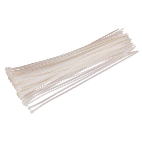 Cable Tie 380 x 4.8mm, White - Pack of 100
