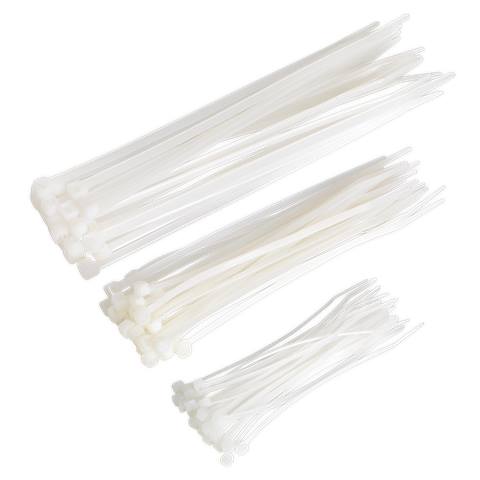 Cable Tie Assortment, White - Pack of 75
