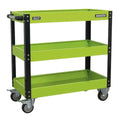 Superline PRO® Heavy-Duty Workshop Trolley 3-Level - Hi-Vis Green