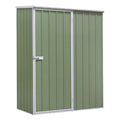 Dellonda Galvanized Steel Storage Shed with Pent Style Roof 150 x 80 x 190cm - Green
