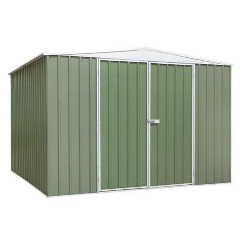 Dellonda Galvanized Steel Storage Shed with Apex Style Roof 300 x 300 x 220cm - Green
