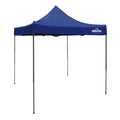 Dellonda Premium 2x2m Pop-Up Gazebo, Heavy Duty, PVC Coated, Water-Resistant Fabric, Supplied with Carry Bag, Rope, Stakes & Weight Bags - Blue Canopy