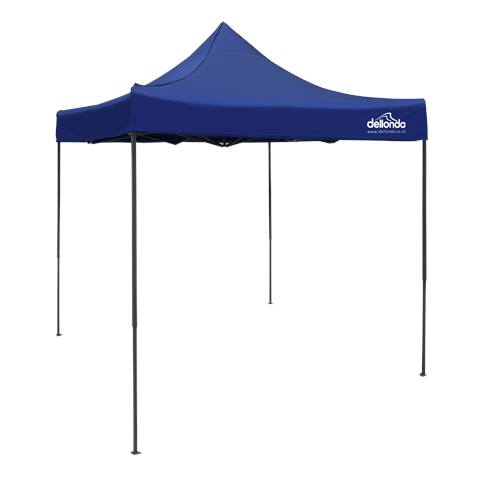 Dellonda Premium 2x2m Pop-Up Gazebo, Heavy Duty, PVC Coated, Water-Resistant Fabric, Supplied with Carry Bag, Rope, Stakes & Weight Bags - Blue Canopy