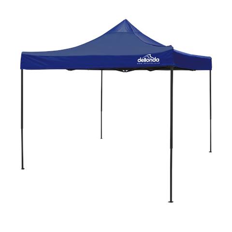 Dellonda Premium 3 x 3m Pop-Up Gazebo, PVC Coated, Water-Resistant Fabric, Supplied with Carry Bag, Rope, Stakes & Weight Bags - Blue Canopy