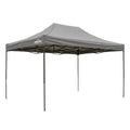 Dellonda Premium 3 x 4.5m Pop-Up Gazebo, Heavy Duty, PVC Coated, Water-Resistant Fabric, Supplied with Carry Bag, Rope, Stakes & Weight Bags - Grey Canopy