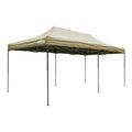 Dellonda Premium 3x6m Pop-Up Gazebo, Heavy Duty, PVC Coated, Water-Resistant Fabric Supplied with Carry Bag, Rope, Stakes & Weight Bags - Beige Canopy