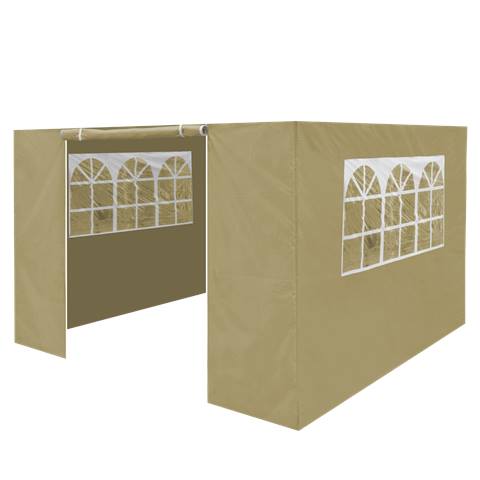 Dellonda Premium Side Walls/Doors/Windows for Gazebo/Marquee, Fits 2 x 2m Models - Beige
