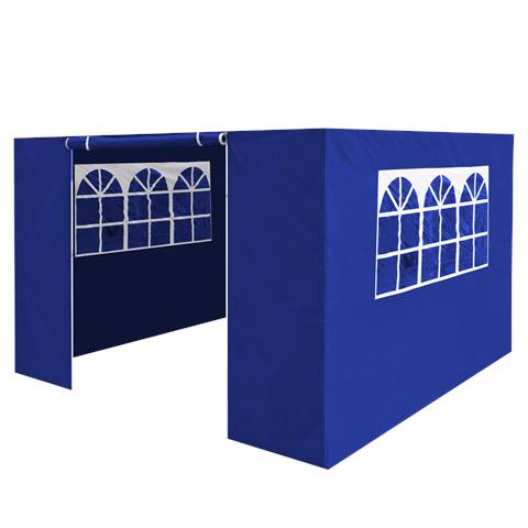 Dellonda Premium Side Walls/Doors/Windows for Gazebo/Marquee, Fits 2 x 2m Models - Blue