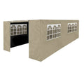 Dellonda Premium Side Walls/Doors/Windows for Gazebo/Marquee, Fits 3 x 6m Models - Beige