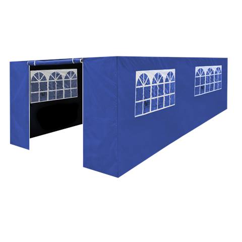 Dellonda Premium Side Walls/Doors/Windows for Gazebo/Marquee, Fits 3 x 6m Models - Blue