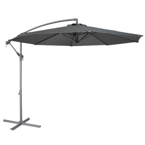 Dellonda Banana Parasol with Cover 3m - Grey