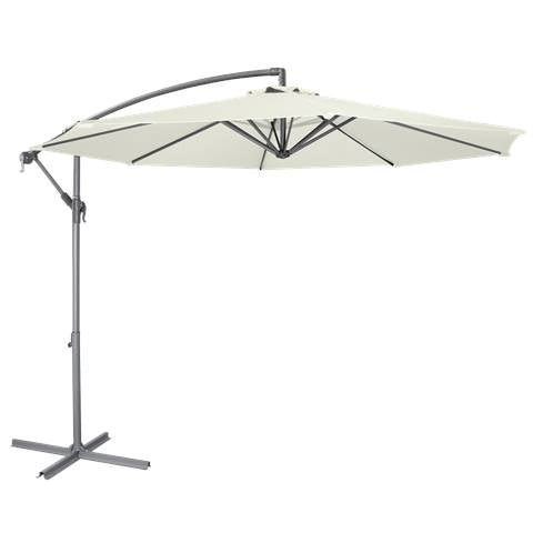 Dellonda Banana Parasol with Cover 3m - Cream