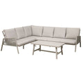 Dellonda Fusion Aluminium Outdoor Corner Sofa & Coffee Table Set 4pc