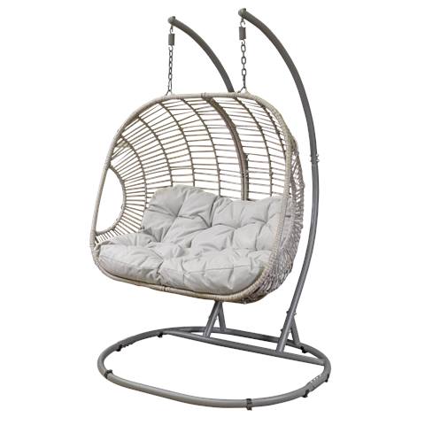 Dellonda Double Swinging Egg Chair with Cushion