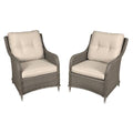 Dellonda Chester Rattan Wicker Outdoor Armchairs 2pc