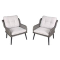 Dellonda Buxton Rattan Wicker Outdoor Chair Set 2pc